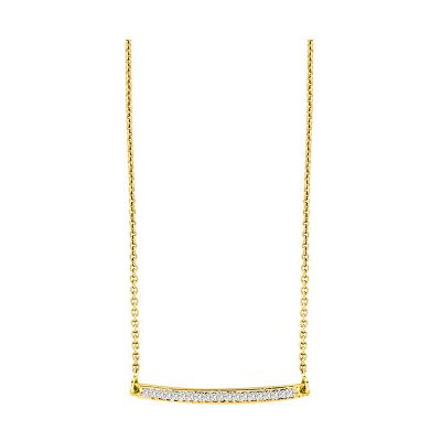 14k Diamond Bar Necklace