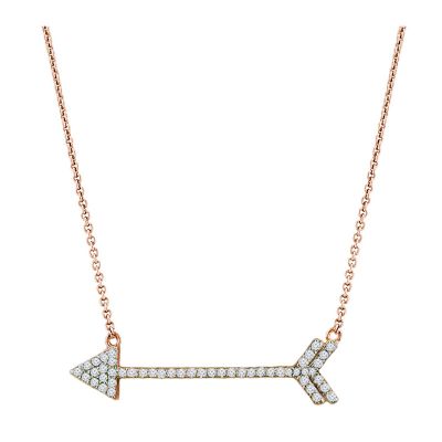 14k Diamond Arrow Necklace