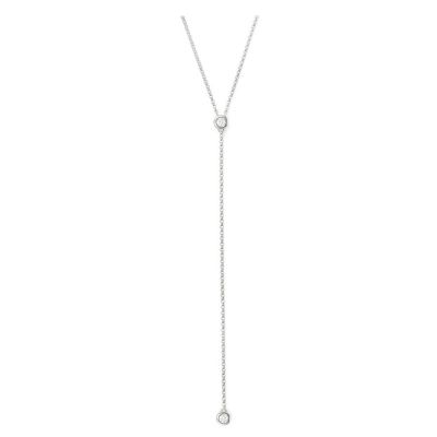 14k Diamond Lariat Necklace 