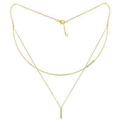 14k Trendy Layered Necklace