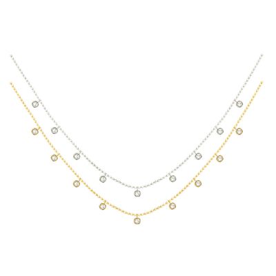 14k 0.75ctw Diamond Cleopatra Necklace 