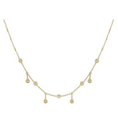 14k 0.25ctw Diamond Cleopatra Necklace 