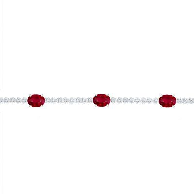 Eternally One 5.00ctw Ruby and Diamond Bracelet