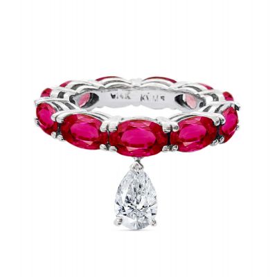 Eternally One Ruby and Diamond Eternity Ring
