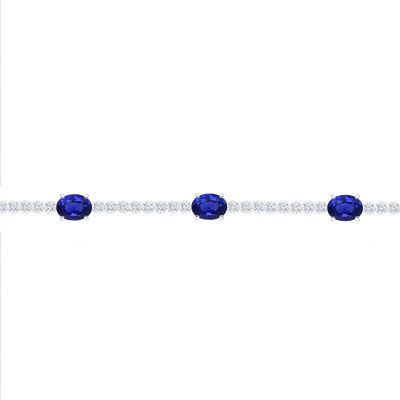 Eternally One 3.25ctw Sapphire and Diamond Bracelet
