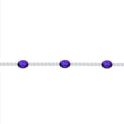 Eternally One 3.25ctw Tanzanite and Diamond Bracelet